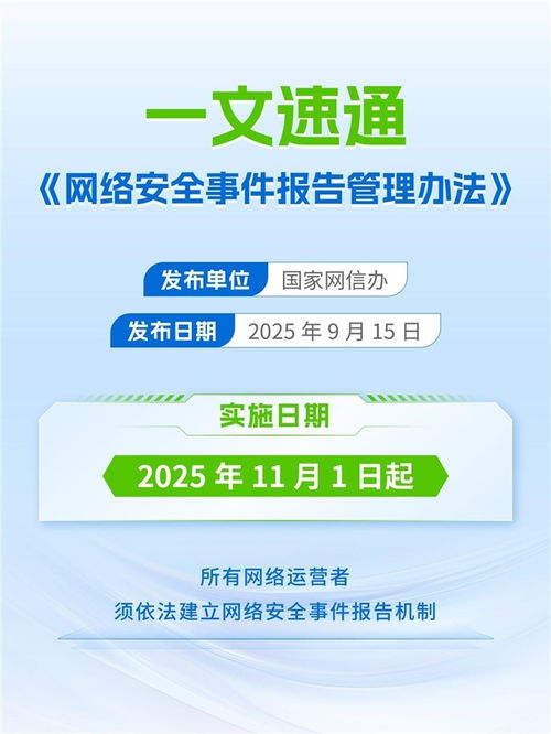 《網絡安全事件報告管理辦法》11月正式實施，為網絡與信息安全軟件開發注入新動力